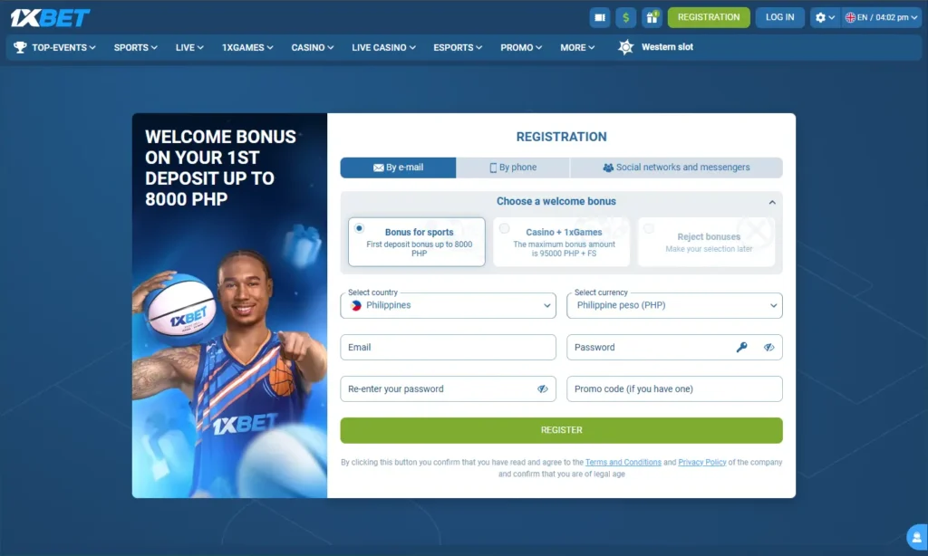 1xBet Registration